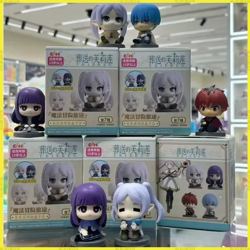 

EAKI Funeral Florian Sitting Series Blind Box Q-Version Doll Anime Figures Model Desktop Ornament Toys Surroundings Kids Gifts