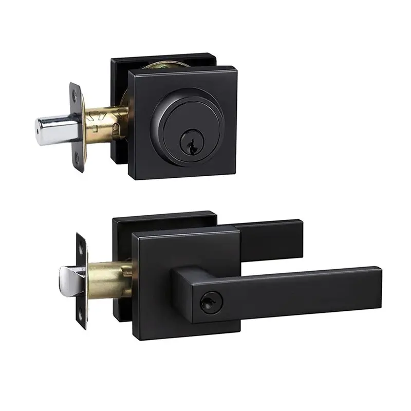 【fast-sale】front-door-handle-set-with-single-cylinder-deadbolt-keyed-alike-door-lock-main-bedroom-door-replacement-lock