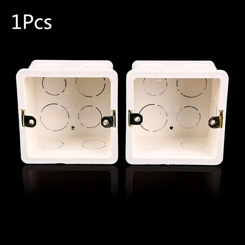 80x80 PVC Junction Box Wall Mount Cassette For Switch Socket Base Bottom Box Electrical Box Accessories