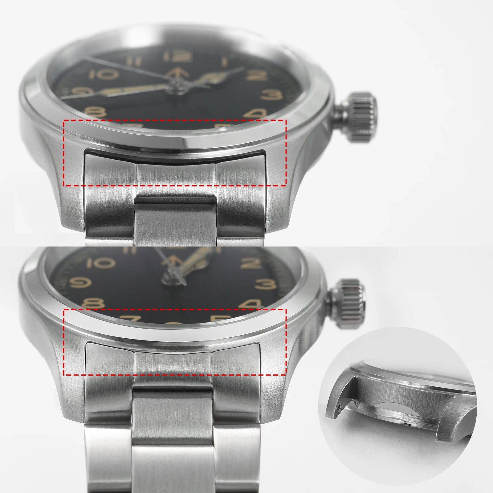Militado ML08 Military Watch VH31 Quartz Movement Double Sapphire Crystal C3 BGW9 Luminous 10Bar Waterproof 38mm Vintage Watch view 5