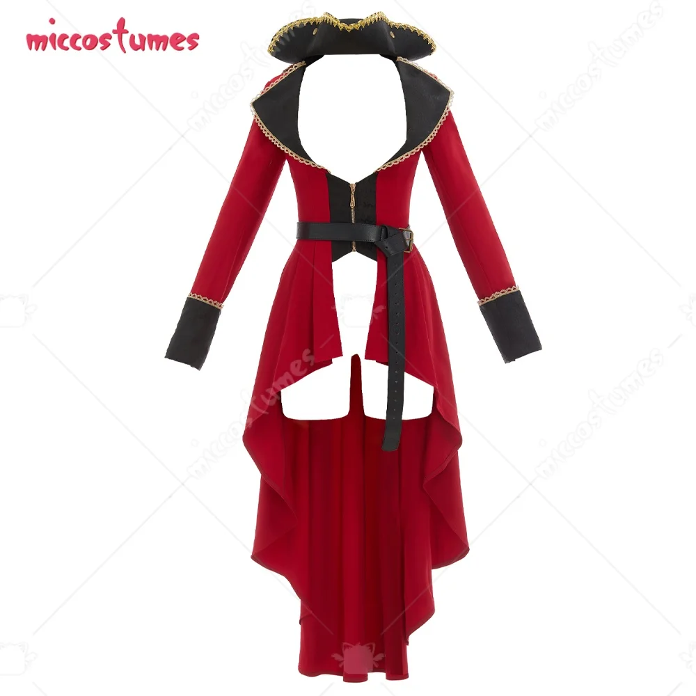 

Miccostumes Women's Pirate Costume Swashbuckler Captain Jacket Victorian Gothic Vintage Tailcoat with Parite Hat and Belt