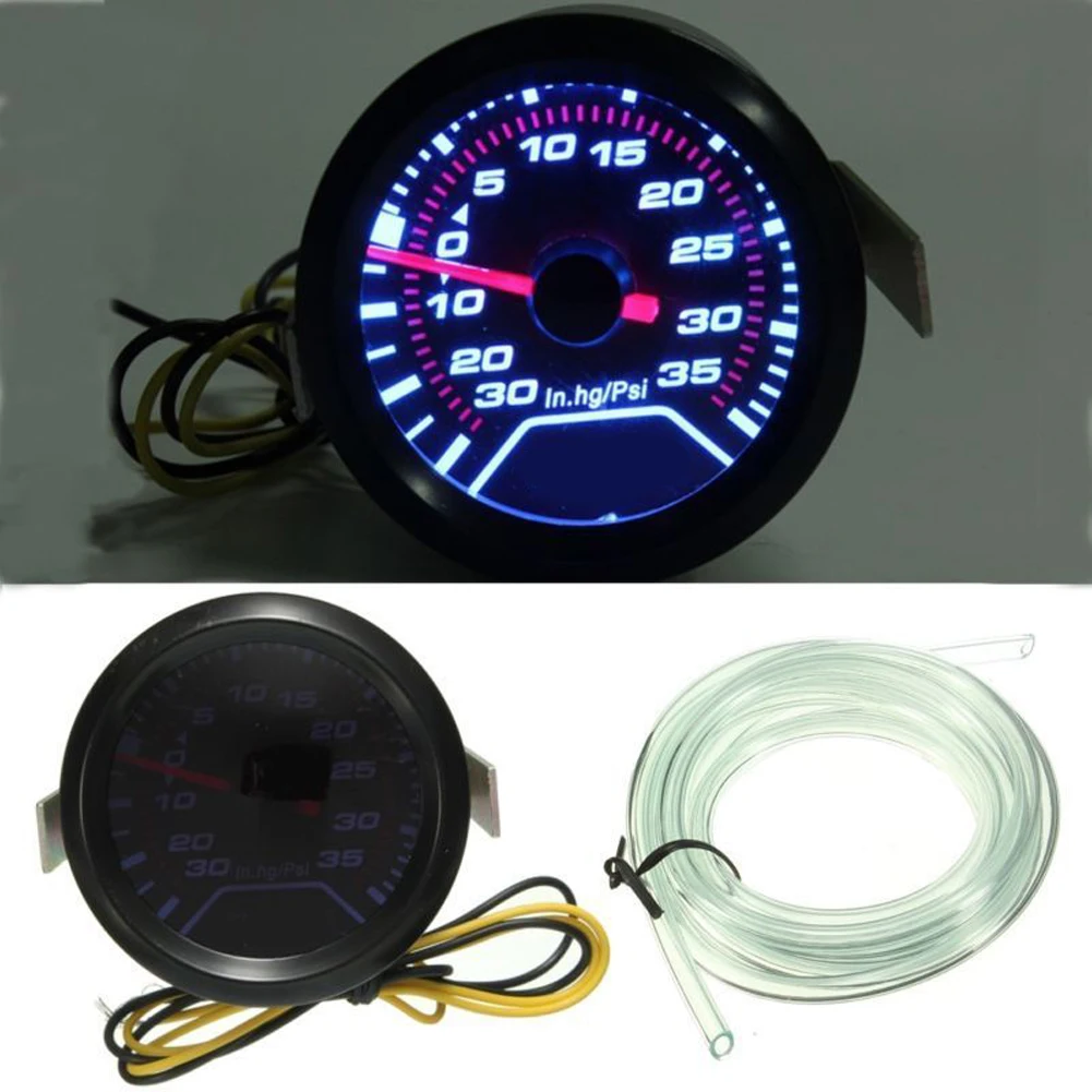 Brand New Car Instrument Panel LED Boost Gauge Replacement Spare Turbo Meter Easy Installation Parts Brand New