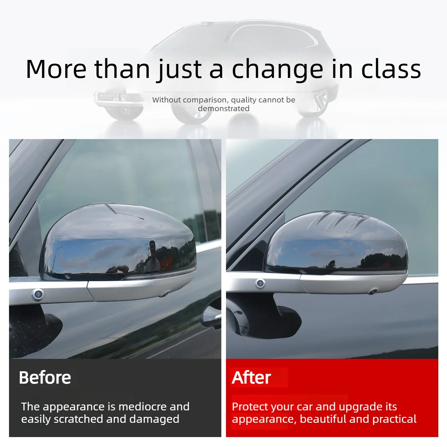 For Zeekr 8X 2026 Rearview Mirror Protective Housing Carbon Fiber Texture Anti Scratch Exterior Decoration