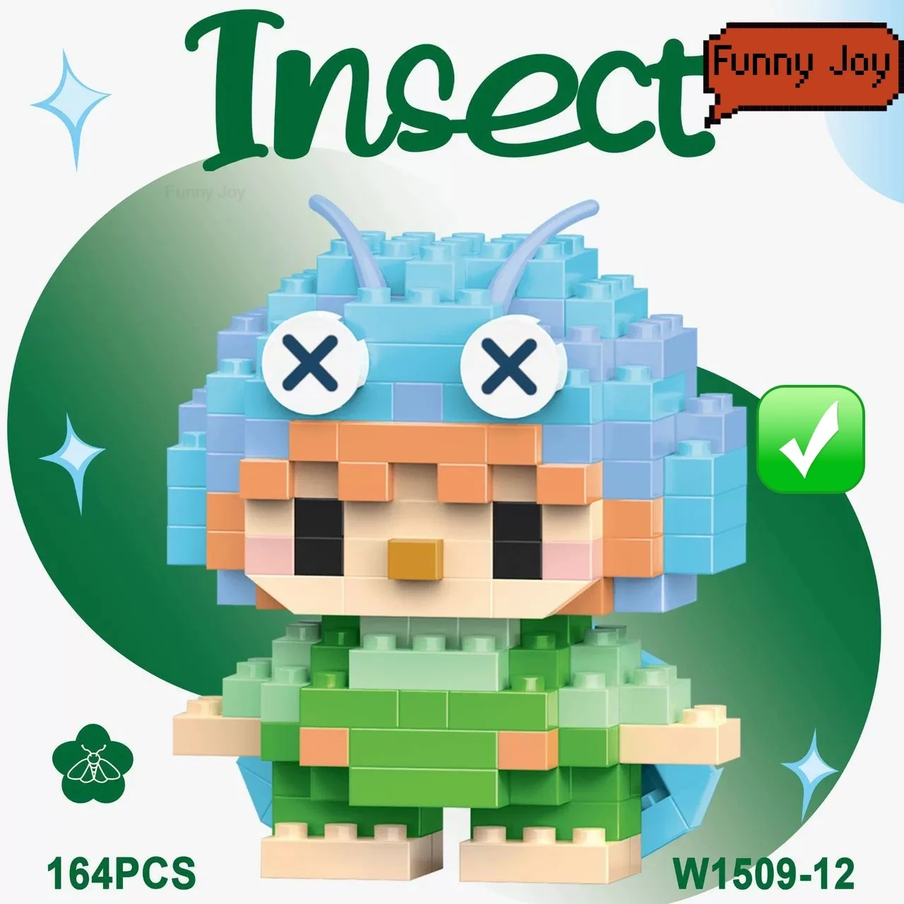 Leuke insecten microdieren bouwstenen 3D diamantmodel BEE slaksteen DIY stadsbouwspeelgoed voor kinderen kindercadeau