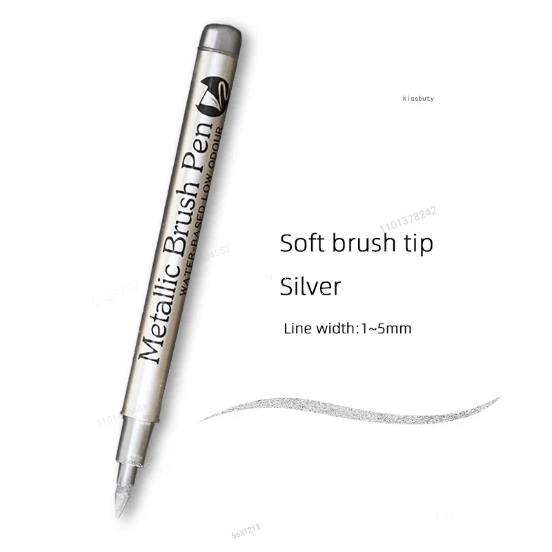 1/3Pcs Pinsel Metallic Marker Stifte Gold Silber Kupfer Permanent Kunst Farbe Marker Stift für Handwerk Scrapbooking stoff Kunst Liefert