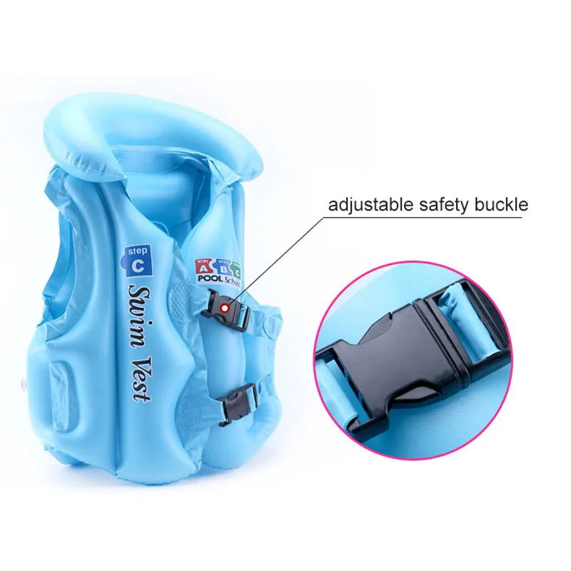 Kids Baby Life Jackets Inflatable Swim Vest PVC Children Assisted inflatable Swimwear For Water Sport Swimming Pool Accessories