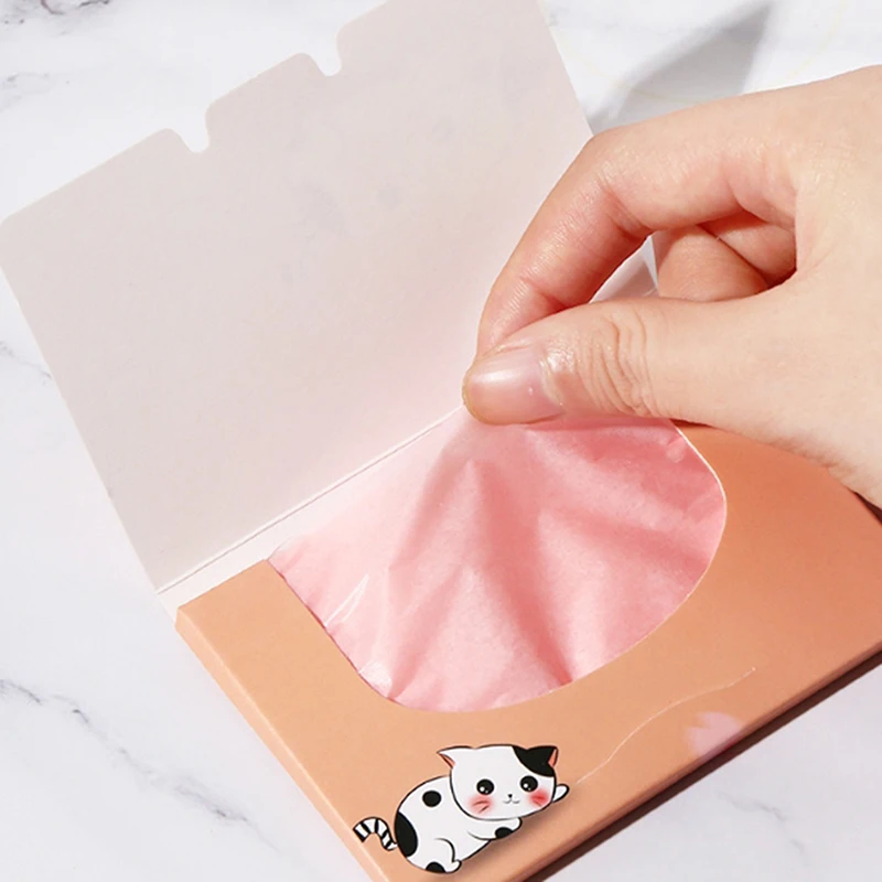 100p Facial Oil Blotting Sheets Paper Roller Cleansing Face Oil Control Absorbent Paper Beauty Makeup Tools Face Wipes Portable