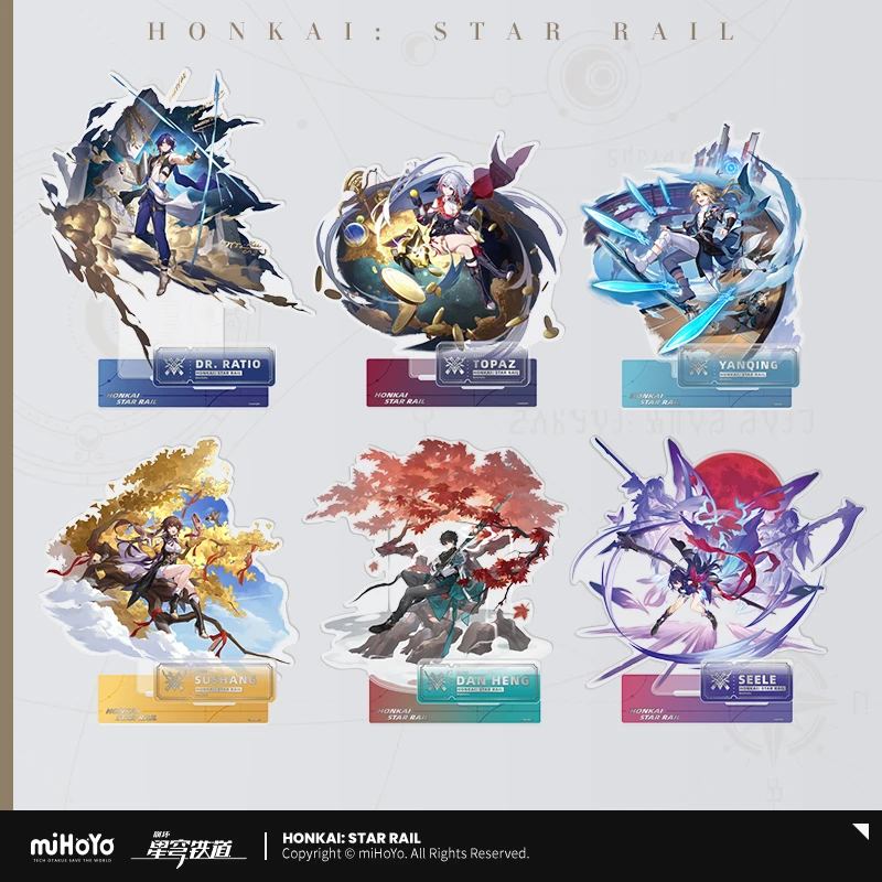 Honkai Star Rail Official Genuine Merch miHoYo Vertical Painting Series Original Hunting Destiny Acrylic Stand Danheng