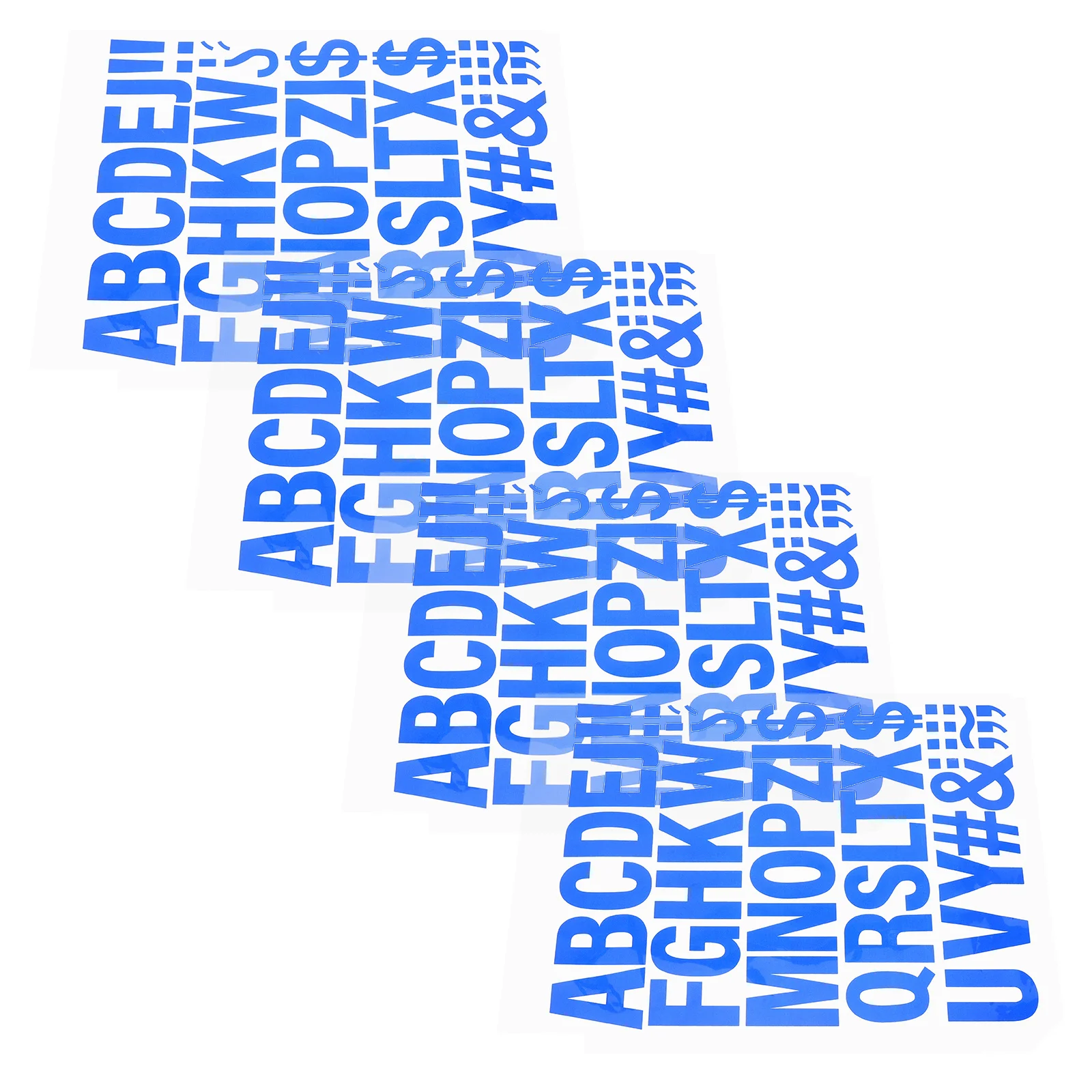 

4Pcs Iron on Letters Blue Heat Transfer Vinyl Decal Patches for DIY Clothing Fabric T Shirts Hats Accessories Letter Graphic