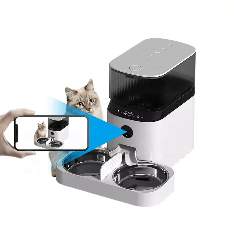 

Humanized Design Touch Screen Operation Cat Dog Bowls Voice Interaction 5L Muti-feeding Pet Feeder