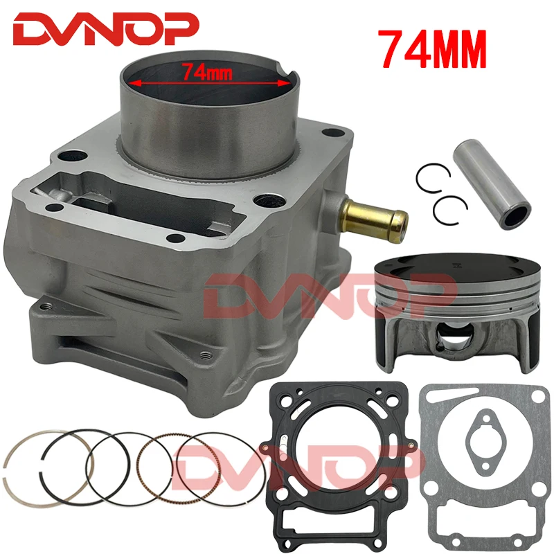 

Motorcycle 74mm Bore Cylinder Piston Ring Gasket Kit For ZONGSHEN ZS174MN-3 CBS300 Engine Parts