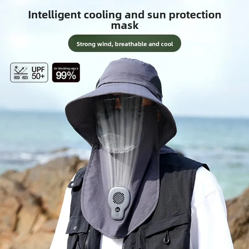 Premium Fan Sun Hat Solid Color Garden Protective Accessories Neck Protection Breathable Anti-ultraviolet Insect Protection Outd