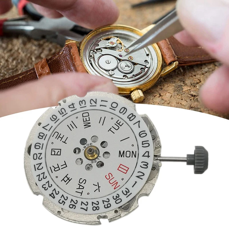 8200 Movement Watch 3 O'clock Double Calendar High-Precision Automatic Mechanical Movement Replacement Spare Parts Accessories