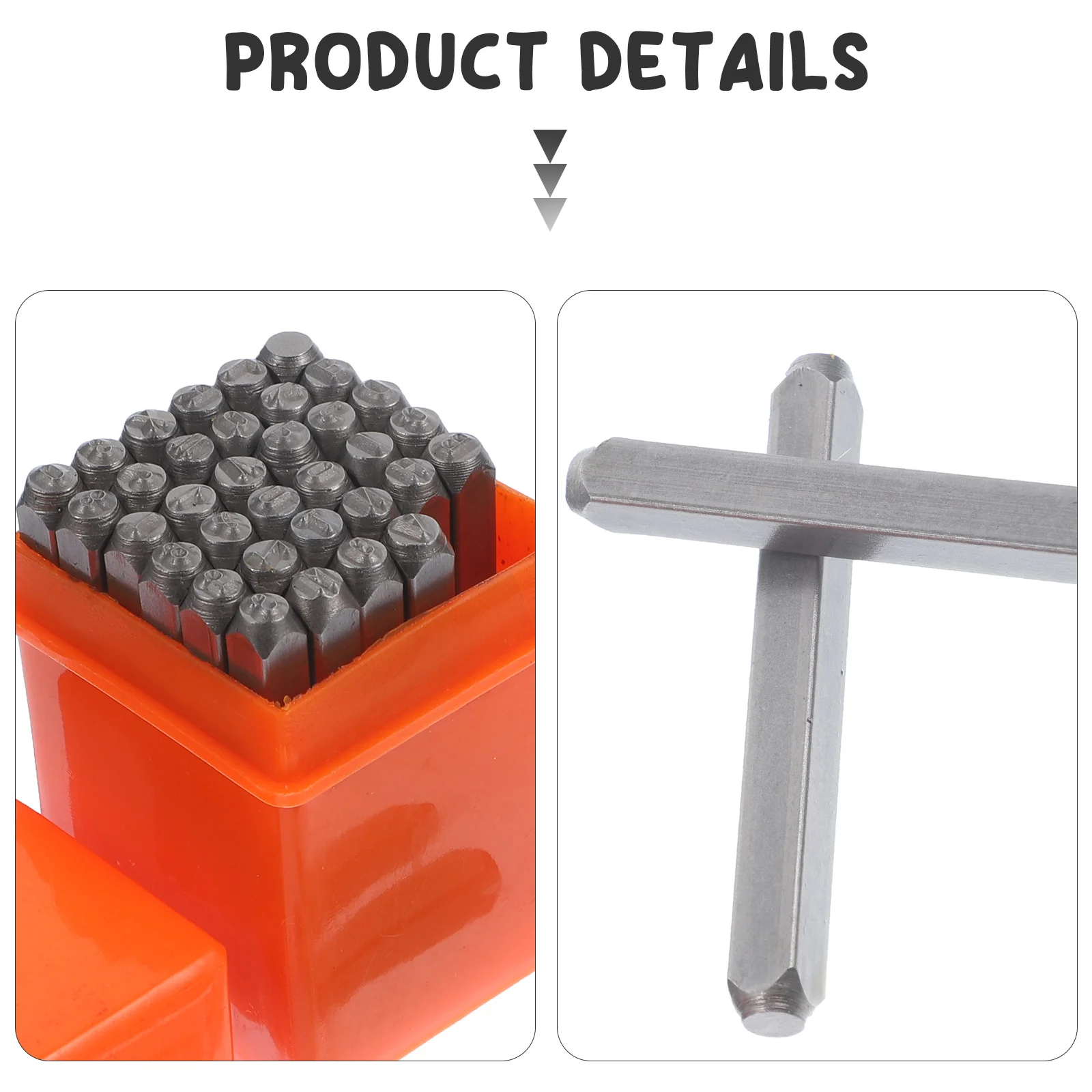 1 Box Metal Alloy Steel Letter Number Stamp Durable Lightweight Practical for Craft DIY Punch Set Numbers Stamp Set