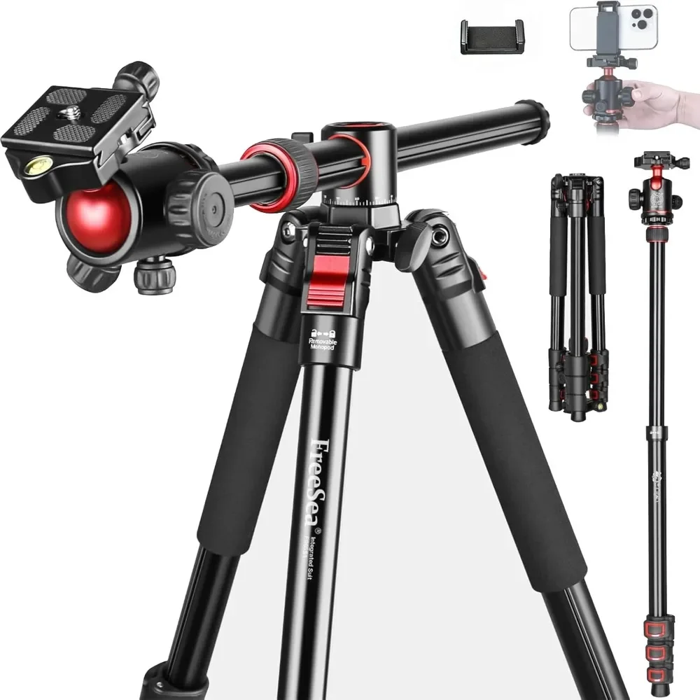 US Shipping 72 inch Camera Tripod with 360 Degree Ball Head Aluminum DSLR Tripod 15kg Load Quick Release Plate Detachable