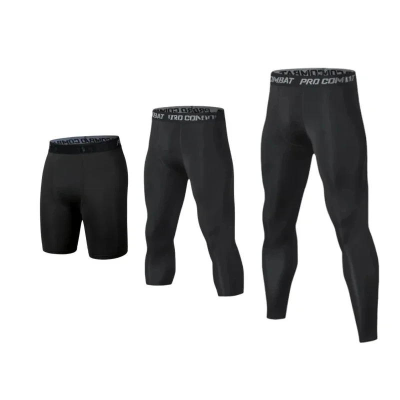 Męskie spodnie kompresyjne, legginsy, szybkoschnące legginsy sportowe, warstwa bazowa, legginsy do biegania, sportowe spodenki treningowe, aktywne szorty.