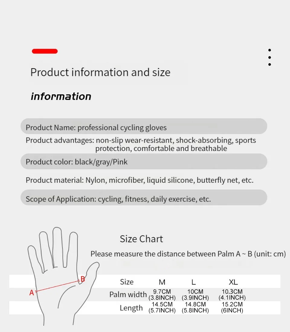 GTUBIKE 1 Paar Fitness-Handschuhe für Fitnessstudio, Bodybuilding, Training, Fitness, Sport, Gewichtheben, Übung, rutschfeste Handschuhe für Yoga-Handschuhe – Detail 10