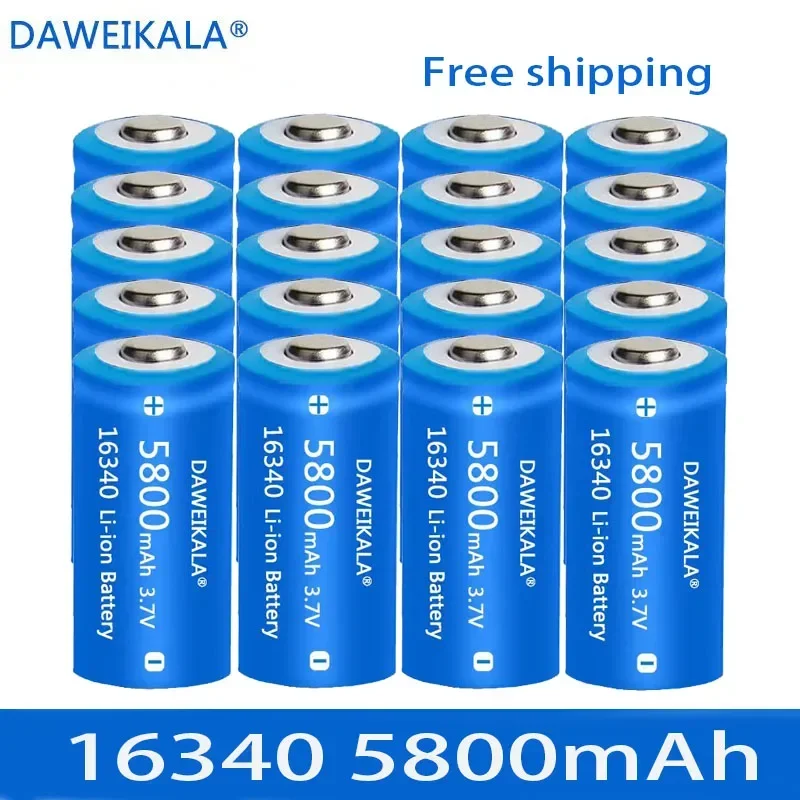 2022 Daweikala ماركة CR123A 3 فولت بطارية ليثيوم CR123 123A CR17345 16340 بطارية زر ، تستخدم للبطارية الرئيسية الجافة كاميرا فلاشلي