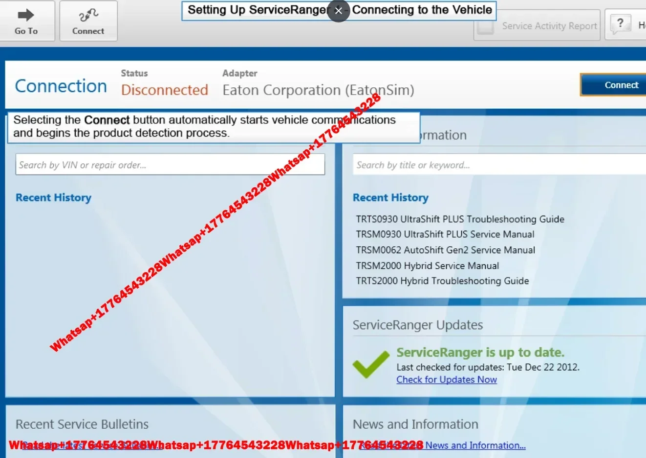 2025 Eaton Service Ranger 4.12 Engineering Eaton ServiceRanger + قاعدة البيانات 1 قطعة تثبيت SR4.12 تركيب رموز الأخطاء التفاعلية