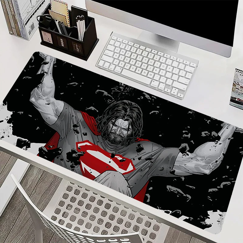 

Marvel Superman XXL Mouse Pad Laptop Gaming Accessories Keyboard Pad PC Anime Gamer Cabinet Desk Mat Black White Mousepad Carpet