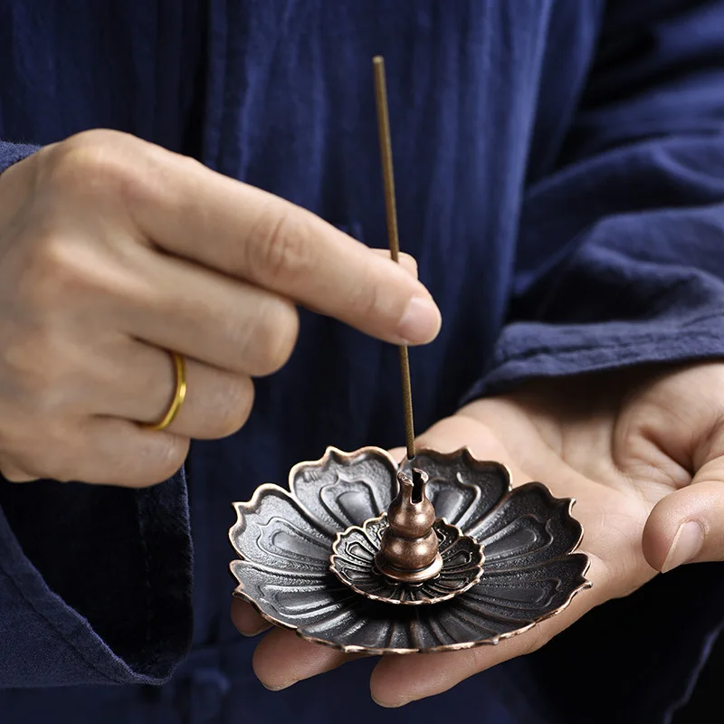 Lotus incense holder multifunctional incense holder incense gourd incense holder incense holder alloy incense holder