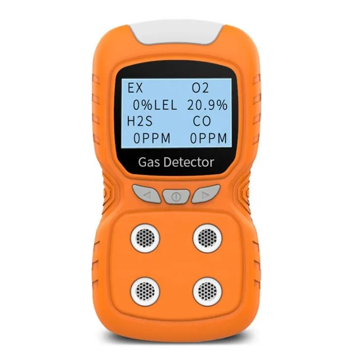 LCD display H2S/O2/CO/ Ex Portable Multi Gas Detector IP65 Rechargeable lithium battery PLT840 4 in 1