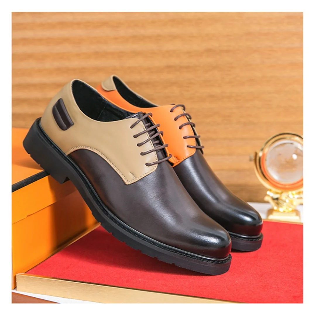 

Men's business casual formal leather shoes are trendy, fashionable and versatile, and are large-sized men's formal wear shoes