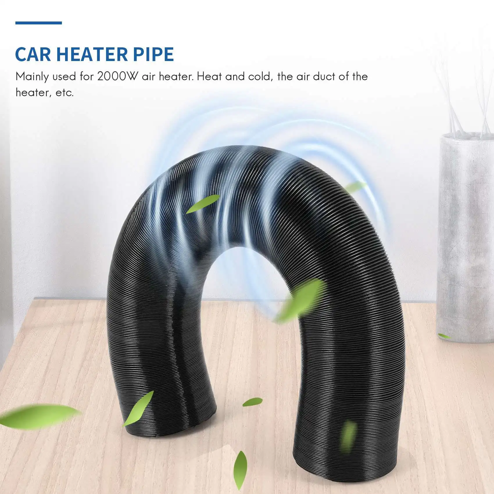 60 مللي متر الألومنيوم احباط سخان خرطوم التسخين المسبق ل 2000 واط مسخن الهواء منفذ سيارة أنابيب الهواء خرطوم الصرف