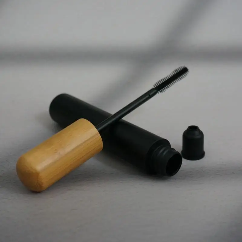 

20-50pcs 8ml Portable Empty Mascara Cream Tubes With Bamboo Cap Black Comestic Package Eyelash Bottles Bamboo Refilled