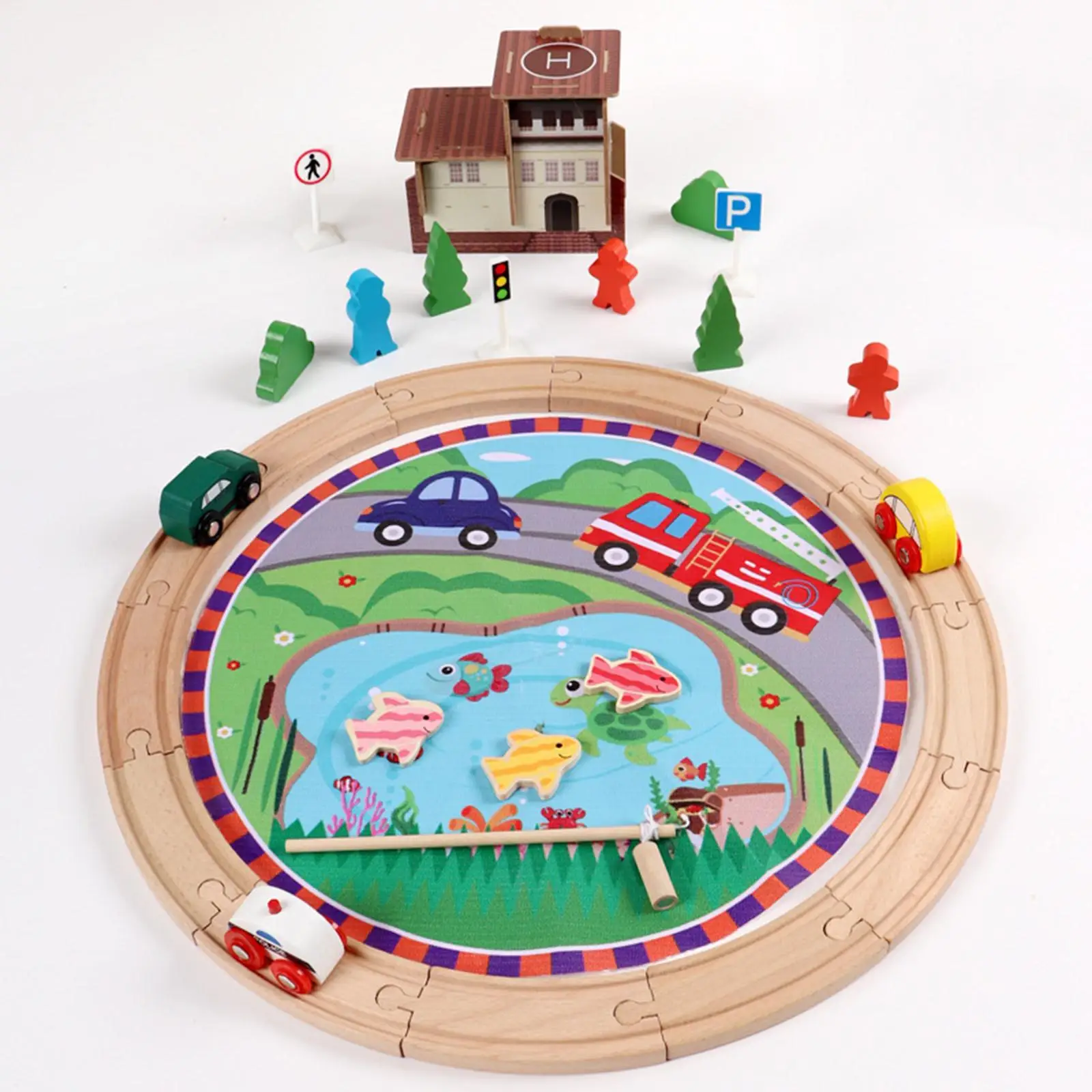 

39Pcs Railway Track Toy Busy City Building Kit Play Figurines Train for Educational 3+ Kids Children Toddler