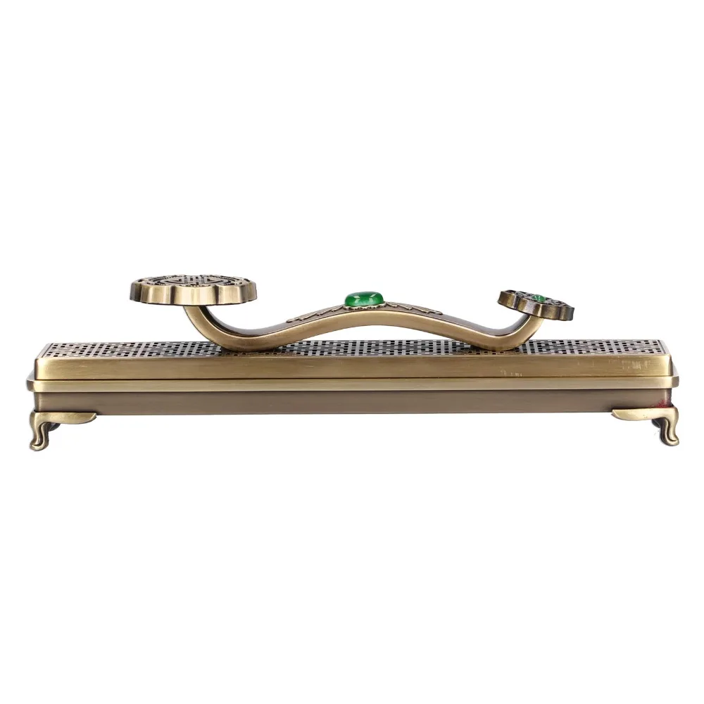 Alloy material Incense Burner Ruyi appearance Beast foot base Stick Incense Holder Antique retro style Swastika carved pattern