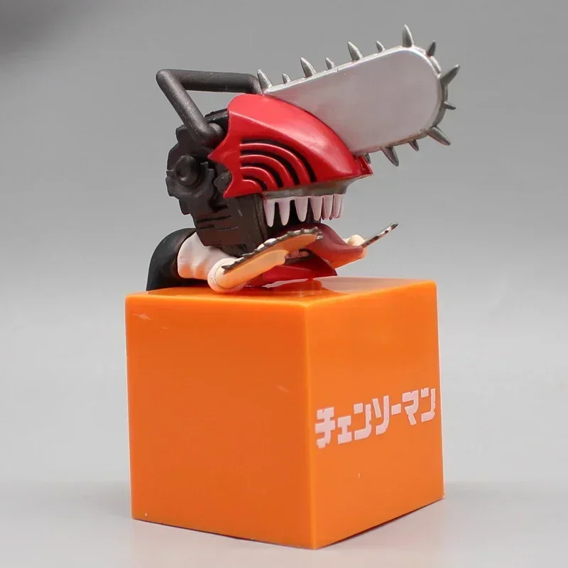 Anime Chainsaw Man Mini Figures GK Power Denji Action Figures Cute Makima Figures Q Version Car Ornament Gift PVC Model Toys