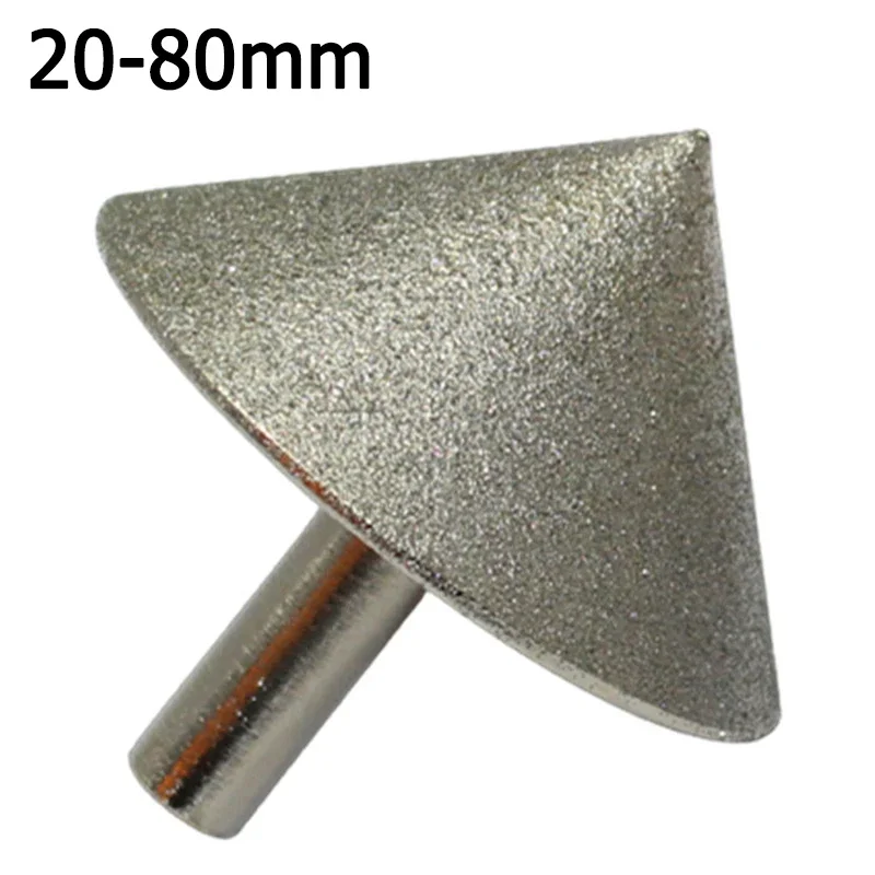 

1pcs Dia 20-80mm Diamond Chamfer Grinding Head 90 Dregree Drill Bit Wheel For Stone Glass Ceramics Polishing Carving Tools