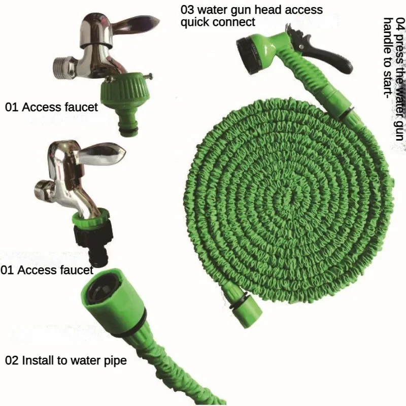 7,5 m 15 m wąż rozszerzalny magiczny wąż rura dom ogród wąż do podlewania wielofunkcyjny ogrodnictwo czyszczenie zraszacz wody
