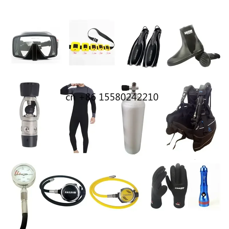 for Professional 12L Scuba Diving Equipment Set with High Pressure Air Compressor Pump and Tank BCD Kit