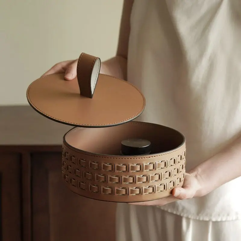 Leather Jewelry Storage Box Woman Jewelry Organizer Case Luxury Makeup Bracelet Organizer Boxes Large Necklace Earrings Cases