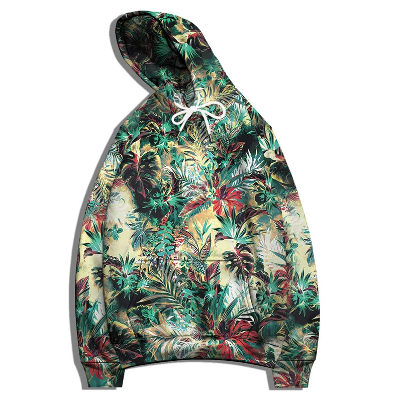 Plant Leaf Flower Printed Men Fashion 3D Hoodies Female Casual Clothes Tracksuit Pullover Oversized S-6XL Male Hooded Sweatshirt