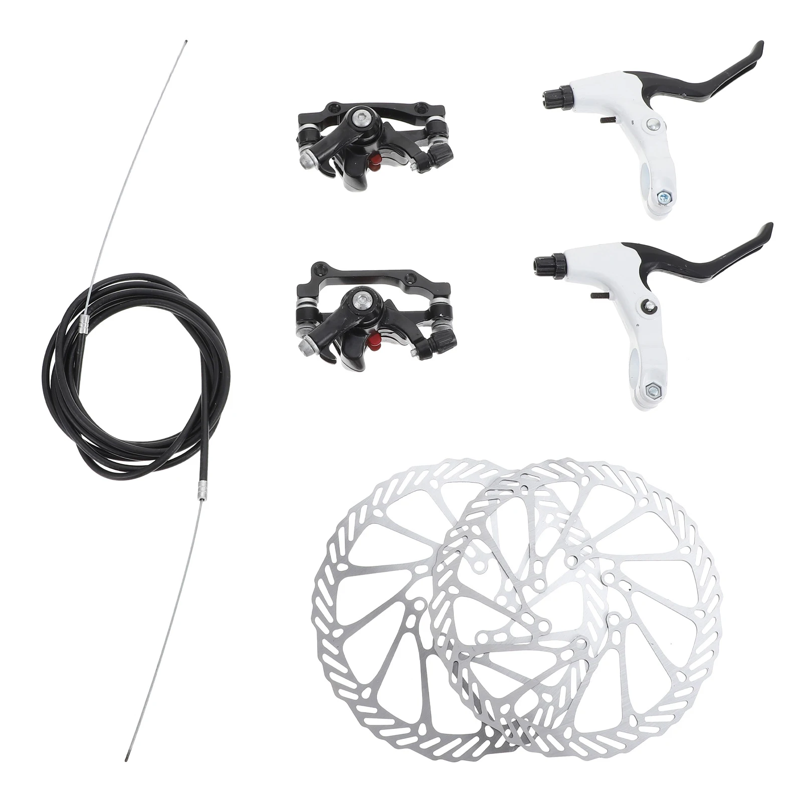 

1 Set Mountain Bike Hydraulic Brakes Mechanical Disc Brake Rotor Hollow Design Durable Lightweight Cycling Brake Accessory Metal