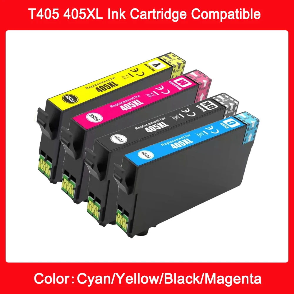 405 for Epson T405 405XL Ink Cartridge Compatible for Epson WF-4825DWF WF-4830DTWF WF-7830DTWF WF-7835DTWF WF-7840DTWF WF-4820