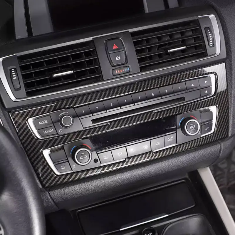 

ABS Carbon Fiber Center Control Air Condition Mode AUTO A/C Panel Frame Cover Trim For BMW 1 Series F20 F21 F22 F23 2012-2018