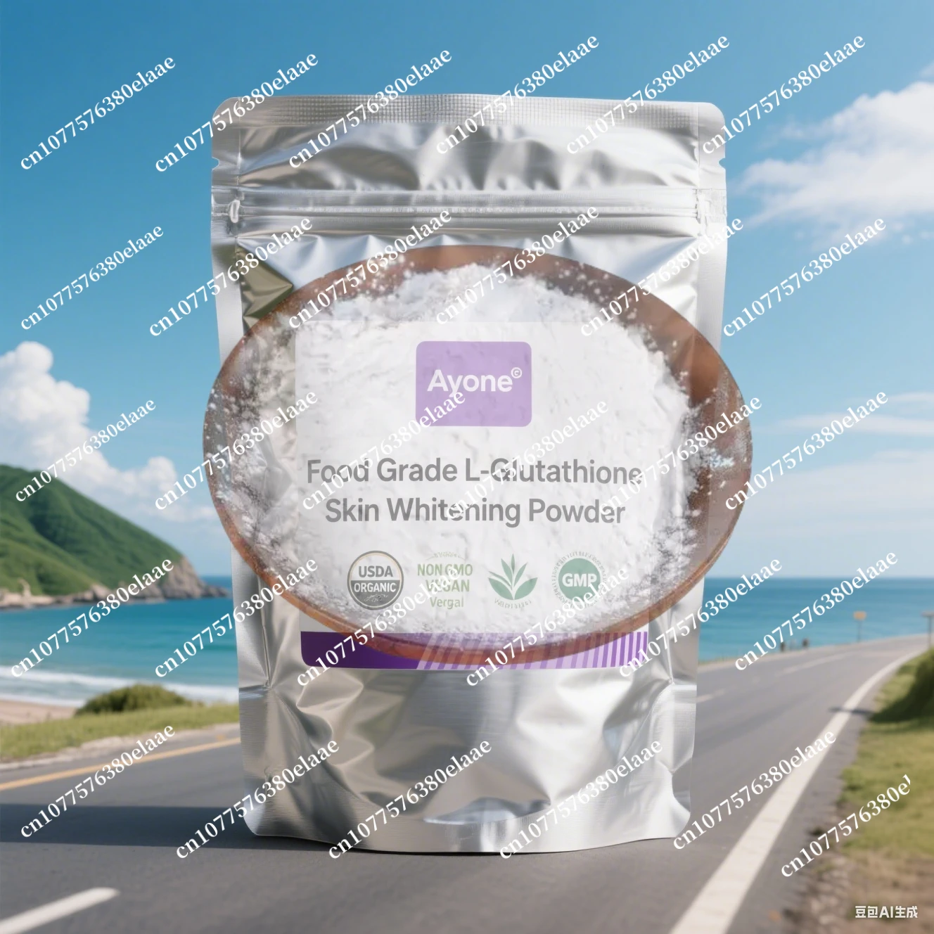 

Натуральный отбеливающий порошок GSH для кожи, LGlutathionePowder Global, профессиональное производство, фабричная упаковка из сырья