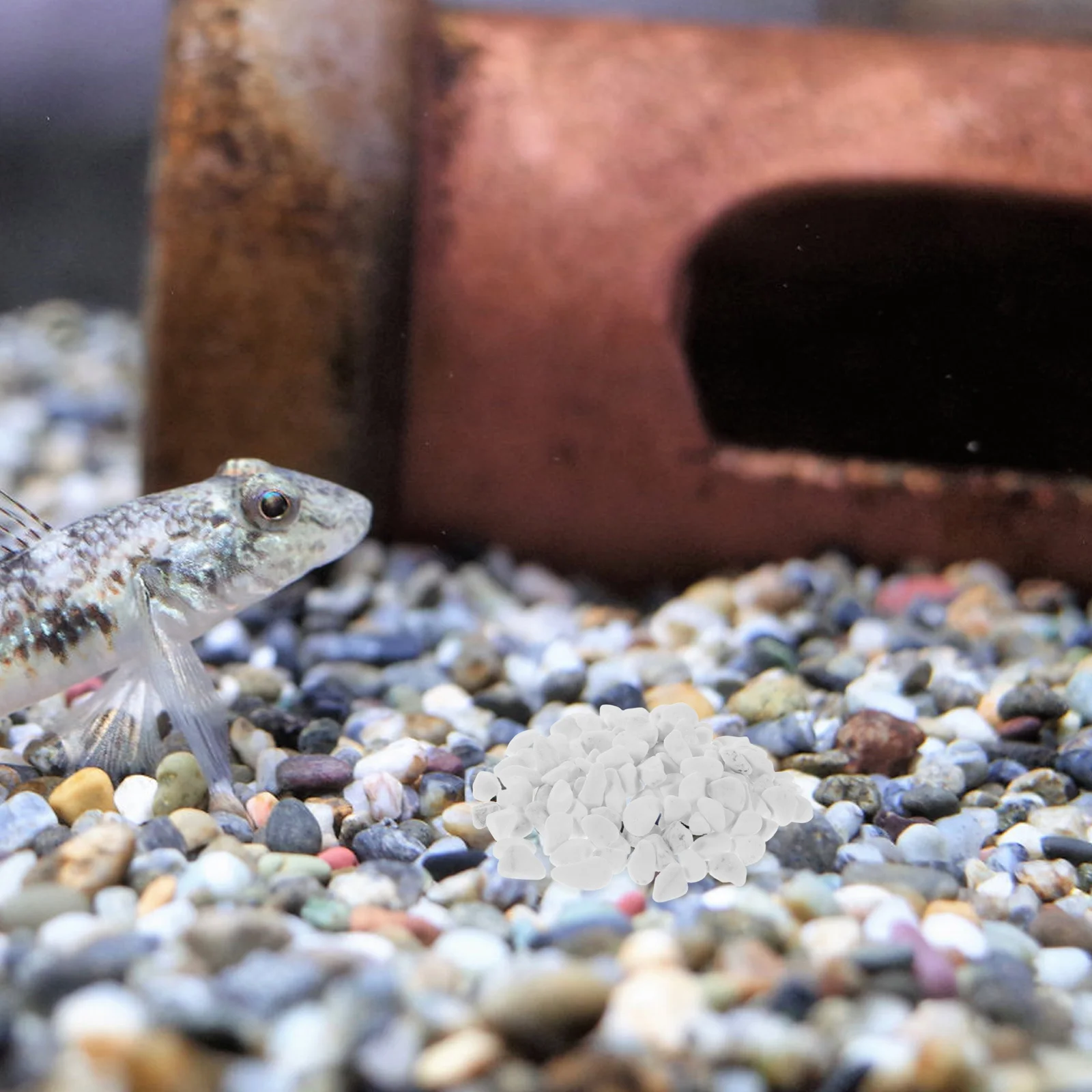 

1Set Natural Stream Stones White Aquarium Gravel Decorative Pebbles for Fish Tank Landscaping Garden Path Outdoor Plant Pots