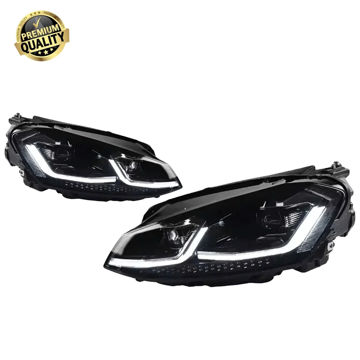 TYPY 2 pièces pour Golf 7 2013-2017 MK7 mise à niveau 7.5 conception LED phares automatiques assemblage DRL lentille bifocale accessoires de lampe