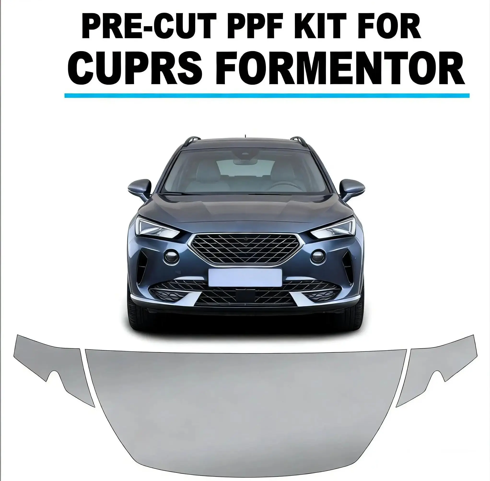 

For Cupra Formentor 2021-2023 TPU Pre-cut PPF Kit Scratch-resistant Transparent Front Bumper Hood Engine Protective Film