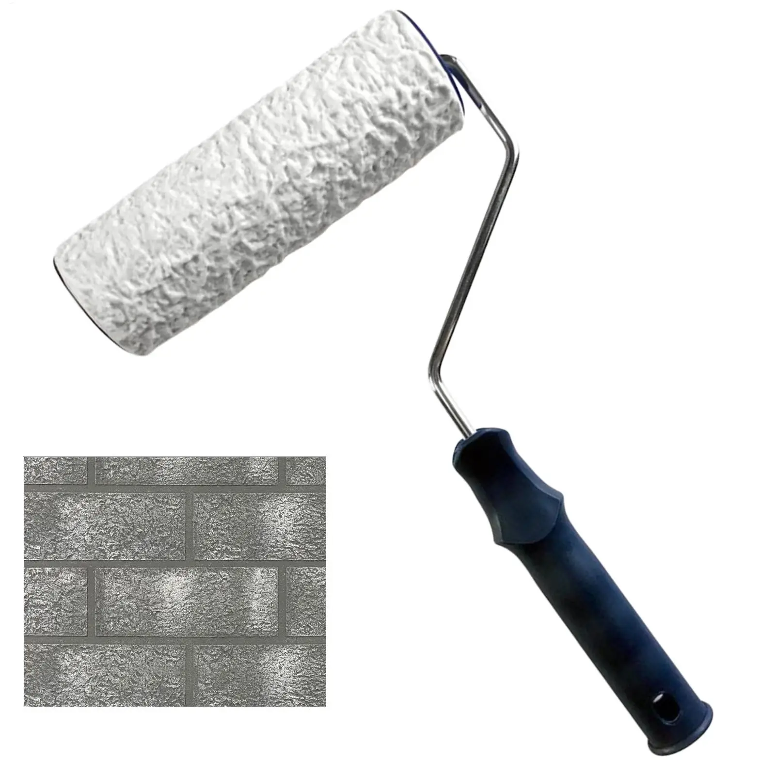 Anti-Slip Concrete Stamp Mat 7.1x2.2in Polyurethane Stone Texture Mold Decorative Imprint Tool For Patio Driveway Walkway