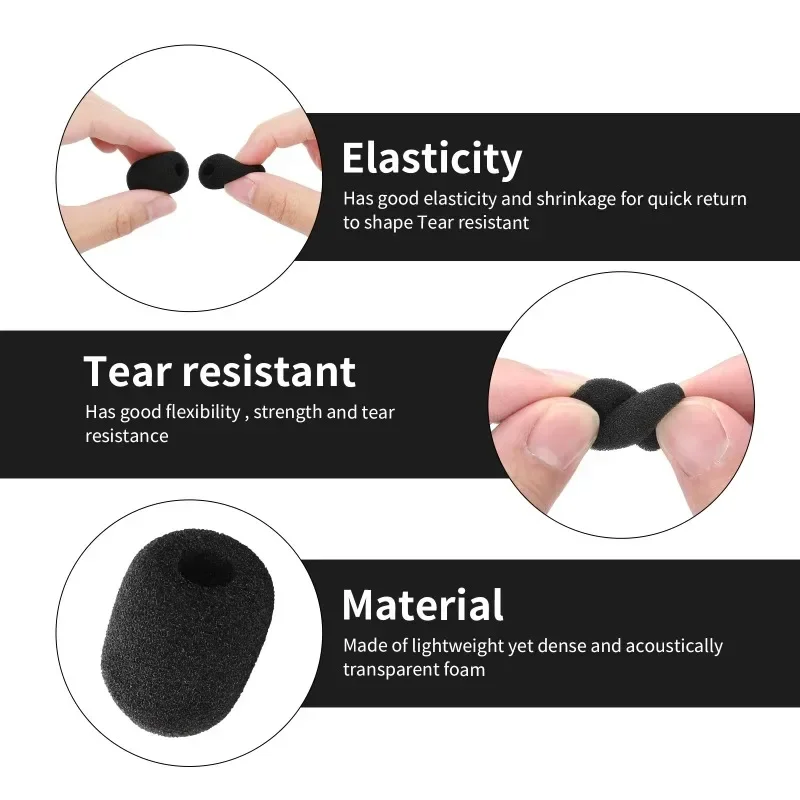 Mic Protector Replacement Headset Foam Cover Windscreen Windshield Sponge Cover Microphone Protective Cap for Meeting Mic