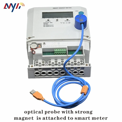 Imagen 1 del producto Medidor kWh cabezal de lectura infrarrojo sonda IEC1107 CP2102 interfaz USB a óptica adaptador magnético infrarrojo IR energía STS IEC62056