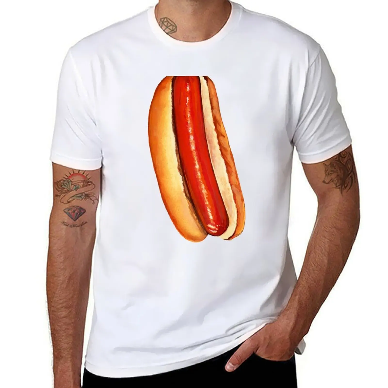 

Hot Dog Pattern T-Shirt t shirt man luxury t shirt man designer T-Shirt