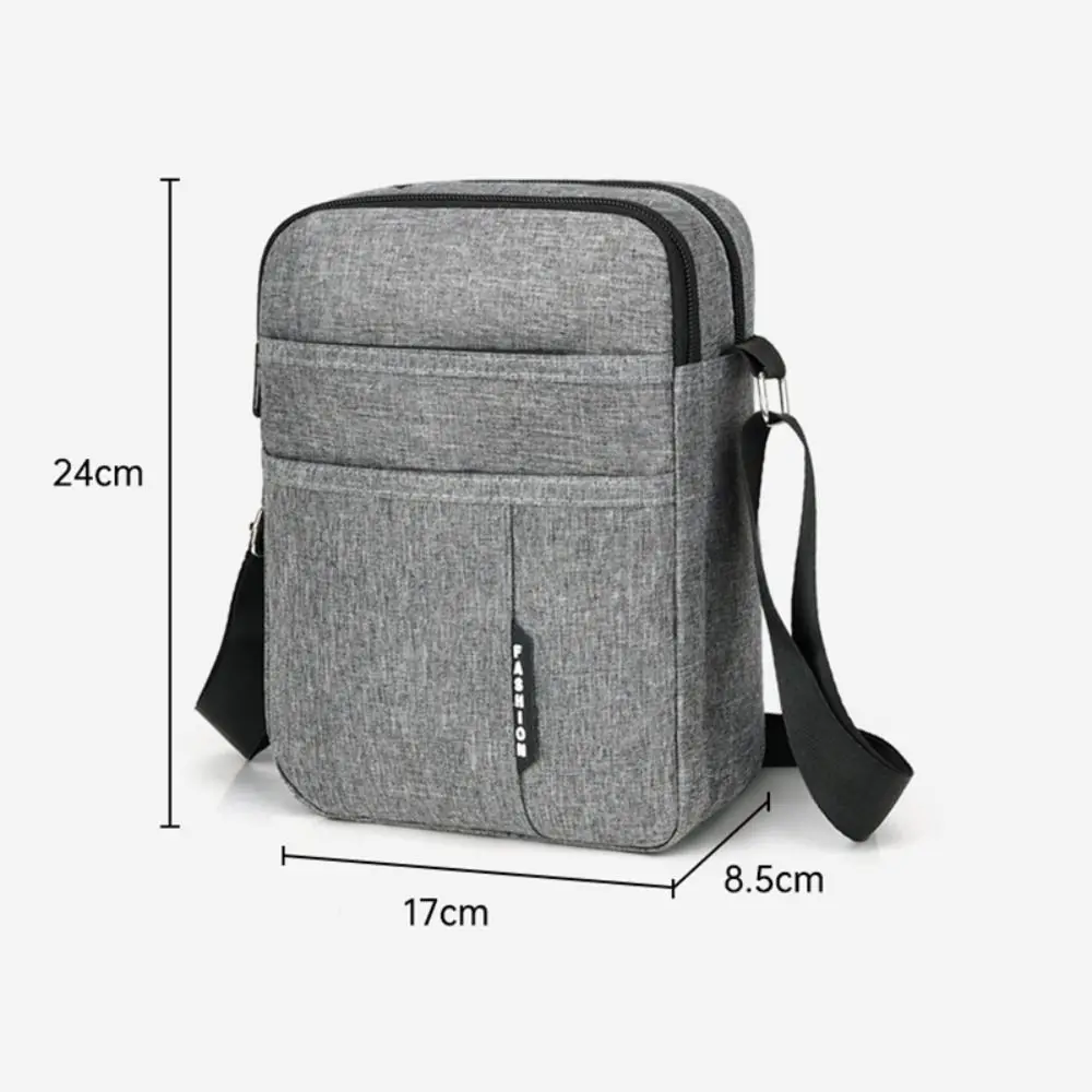 Nieuwe Oxford Doek Heren Crossbody Tas Grote Capaciteit Multi-Layer Schoudertas Rits Waterdichte Business Man Messenger Bag