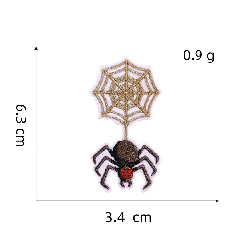 Halloween party patch decoration pumpkin spider bat hanging ornaments Computer embroidered cloth stickers embroidery stickers wh